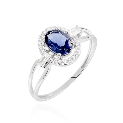 Bague Dally Or Blanc Oxyde De Zirconium Iolite - Solitaires Femme | Marc Orian