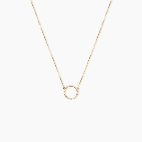 Collier Stip Or Jaune Oxyde De Zirconium - Colliers avec pierres Femme | Marc Orian