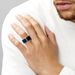 Bague Acier Bleu Luke - Bijoux fantaisie Homme | Marc Orian