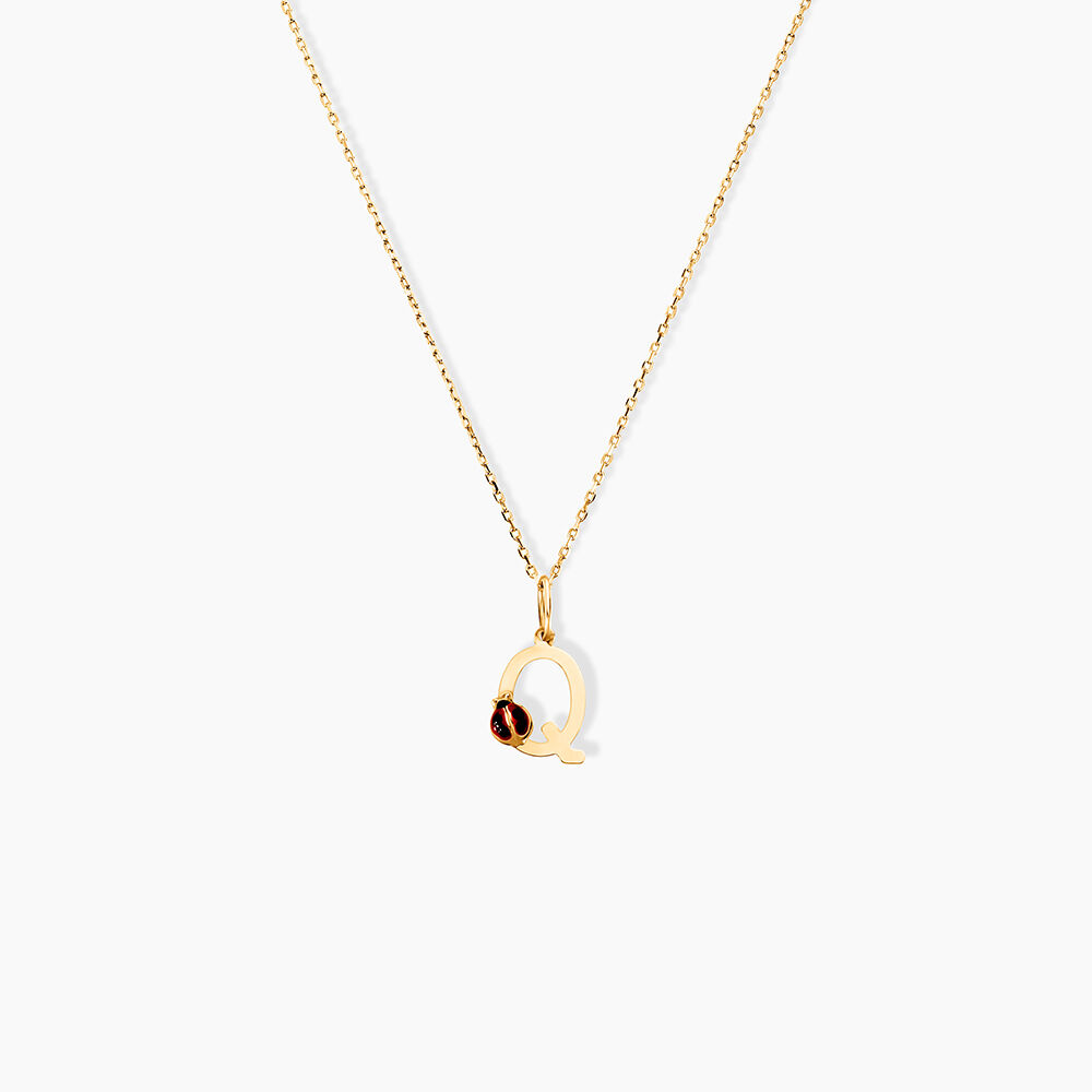 Pendentif Helidie Coccinelle Lettre Or Jaune - Pendentifs Enfant | Marc Orian