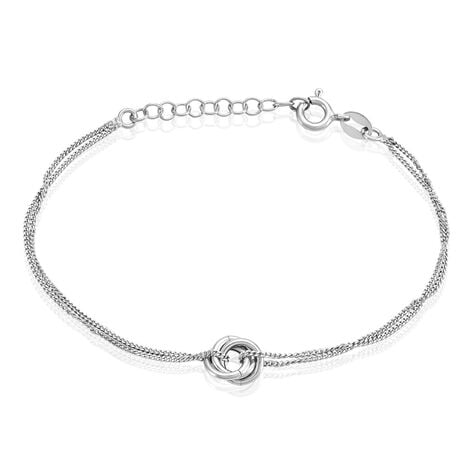 Bracelet Ariah Argent Blanc - Bracelets Anneaux Entrelaces Femme | Marc Orian