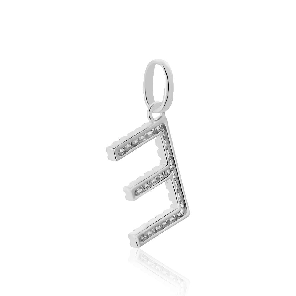 Pendentif Klementine Or Blanc Oxyde De Zirconium - Pendentifs Femme | Marc Orian