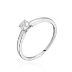 Bague Solitaire Or Blanc Flora Diamant - Solitaires Femme | Marc Orian