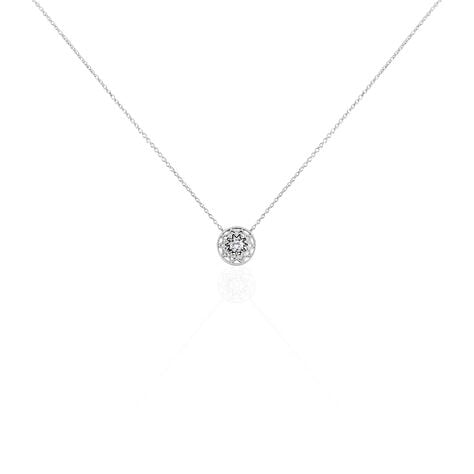 Collier Cassandria Argent Blanc Oxyde De Zirconium - Colliers avec pierres Femme | Marc Orian