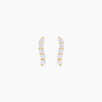 Boucles D'oreilles Pendantes Dahina Or Jaune Oxyde De Zirconium - Pendantes Femme | Marc Orian