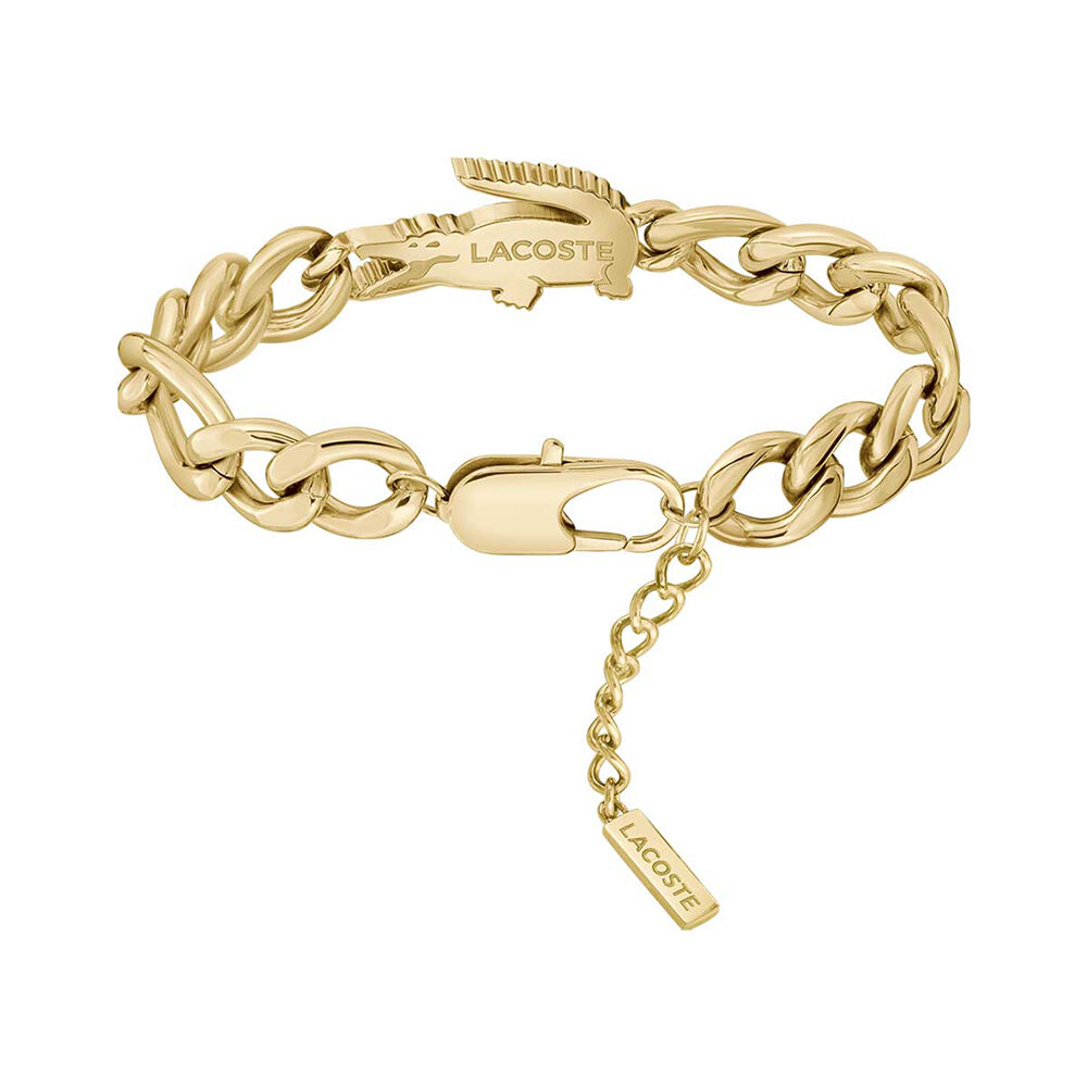 Bracelet Lacoste Crocodile Acier Jaune - Bracelets cha&icirc;nes Famille | Marc Orian