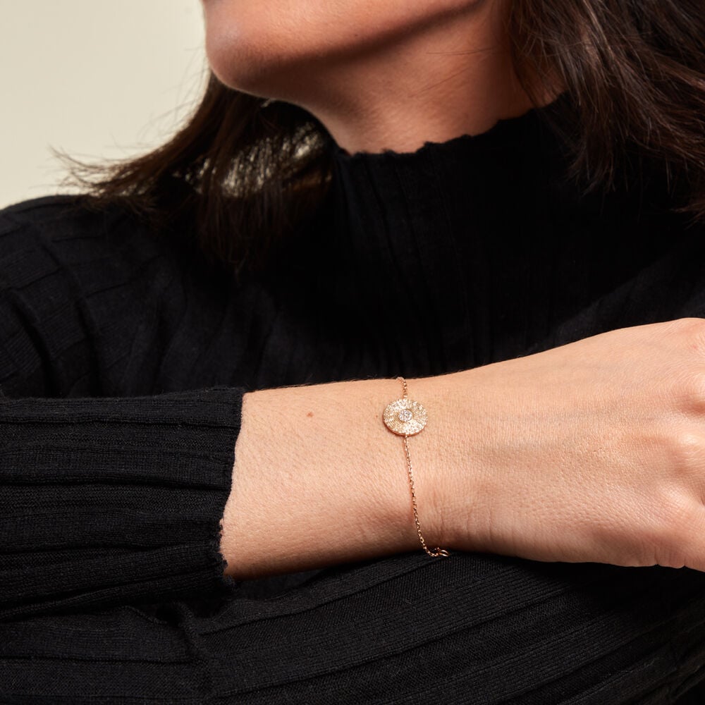Bracelet Nanna Plaque Or Jaune Oxyde De Zirconium - Bracelets chaînes Femme | Marc Orian