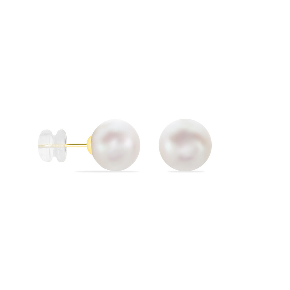Boucles D'oreilles Puces Suki Or Jaune Perle De Culture - Boucles d'oreilles mariage Femme | Marc Orian
