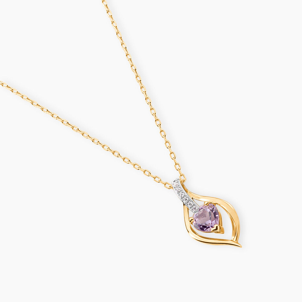 Bague Silucia Or Jaune Amethyste Et Oxyde De Zirconium - Colliers avec pierres Femme | Marc Orian