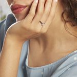 Bague Solitaire Vicoeuria Or Blanc Diamant Synth&eacute;tique - Parures de mariage Femme | Marc Orian