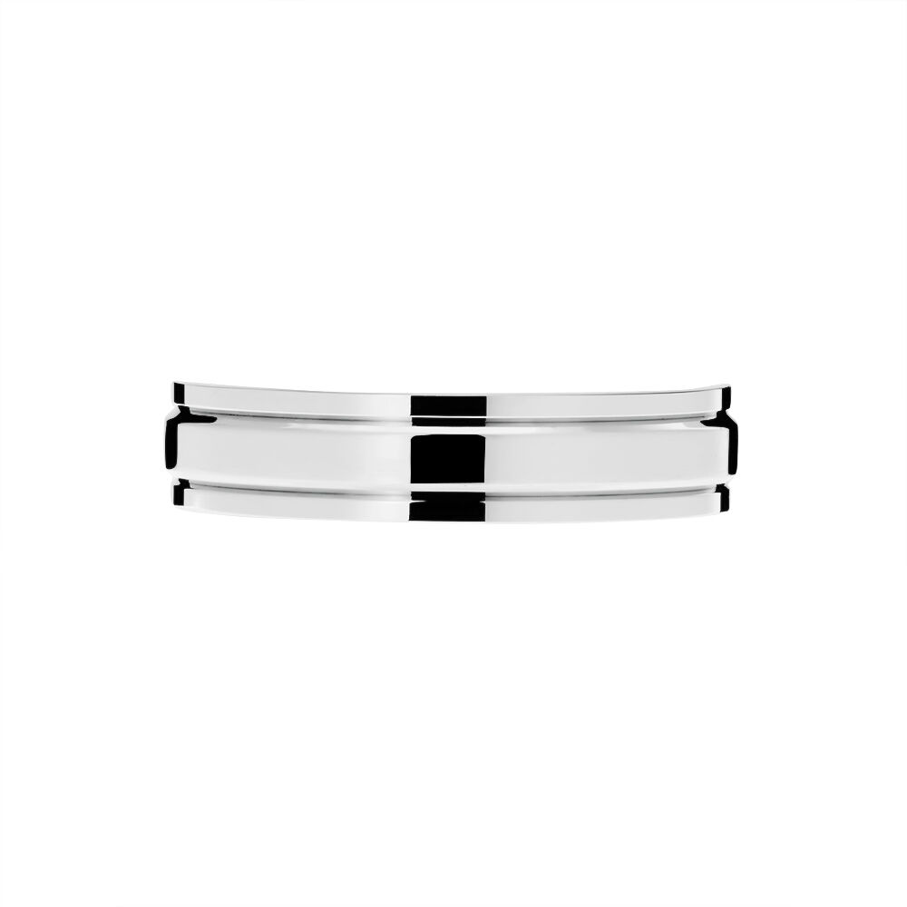 Alliance Miya Ruban Plat Or Blanc - Alliances personnalisées Famille | Marc Orian