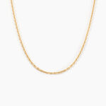 Cha&icirc;ne Keyssie Maille For&ccedil;at Diamant&eacute;e Or Jaune - Chaines Unisex | Marc Orian