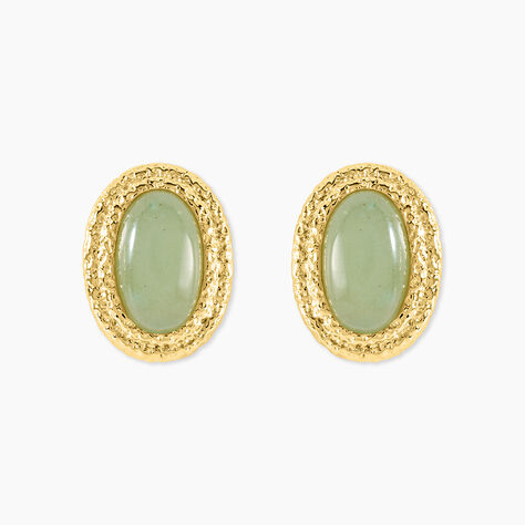 Boucles D'Oreilles Puces Marinella Acier Jaune Aventurine - Bijoux Femme | Marc Orian