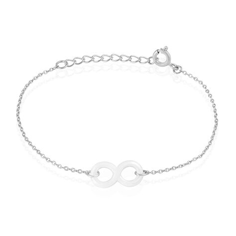 Bracelet Alicia Argent Blanc Céramique - Bracelets chaînes Femme | Marc Orian