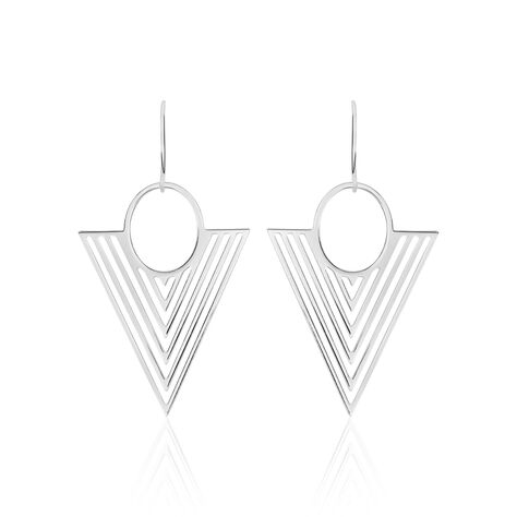 Boucles D'oreilles Pendantes Assala Argent Blanc - Pendantes Femme | Marc Orian