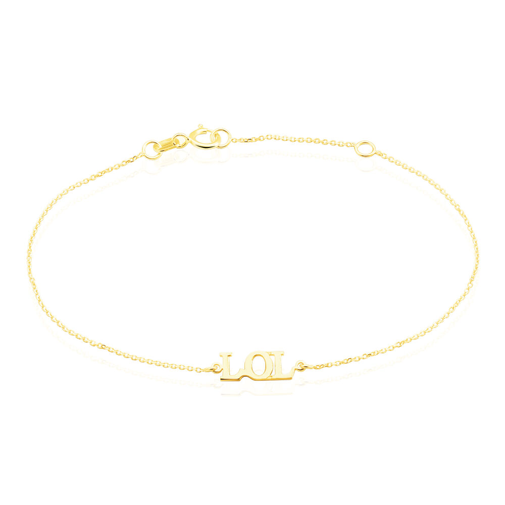 Bracelet Or Jaune Elyna Message Lol - Bracelets chaînes Femme | Marc Orian