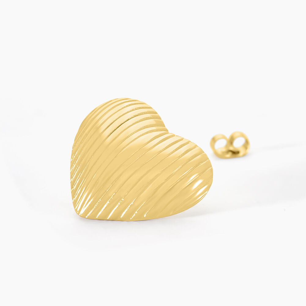 Boucles D'oreilles Puces Nolene Acier Jaune - Puces Femme | Marc Orian