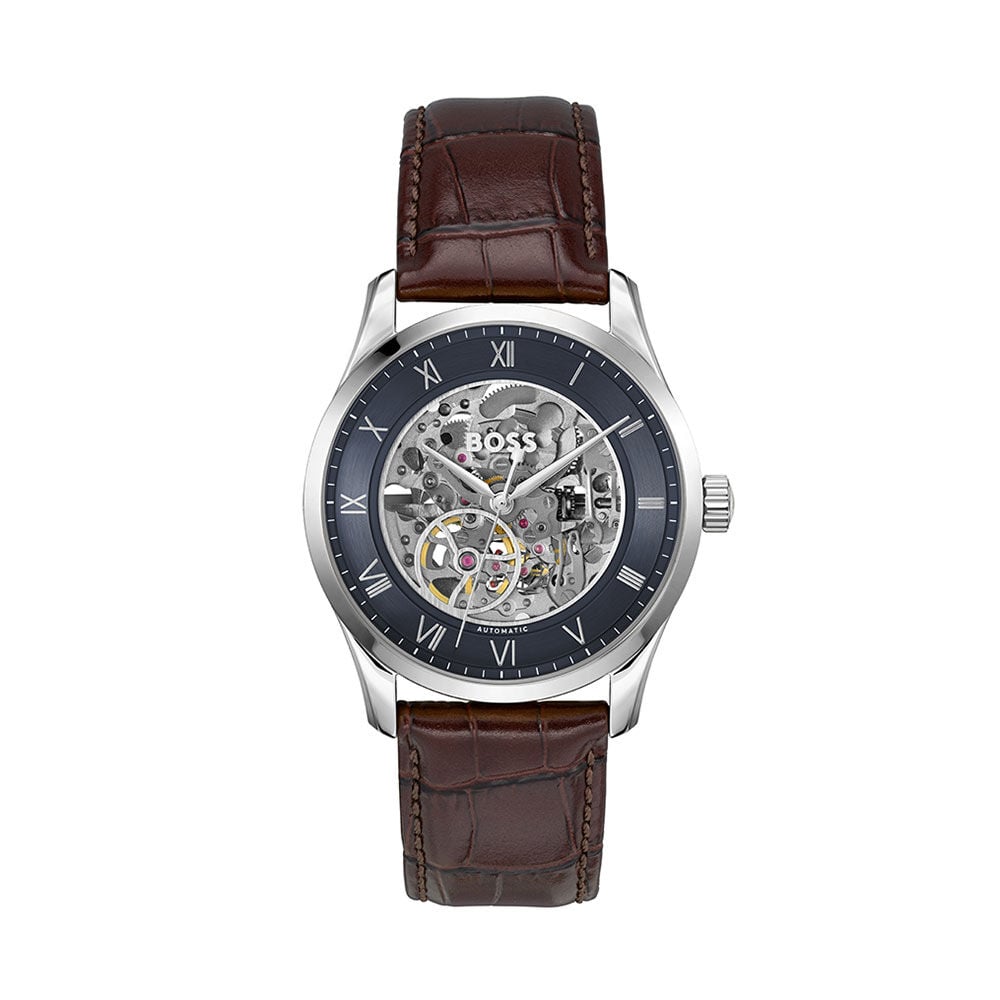 Montre Boss Principle Skeleton Bleu - Montres automatiques Homme | Marc Orian