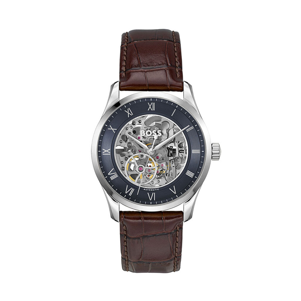 Montre Boss Principle Skeleton Bleu - Montres automatiques Homme | Marc Orian