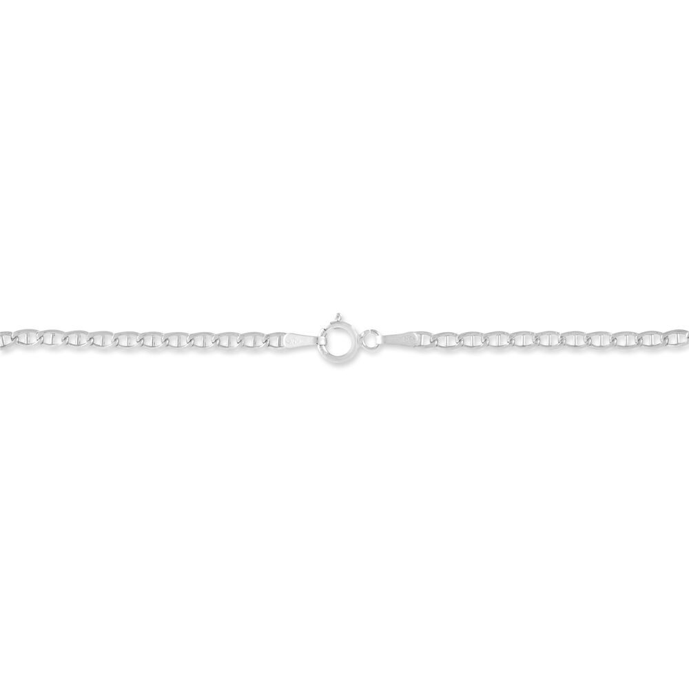 Bracelet Capucin Or Blanc Maille Marine Plate - Bracelets mailles Femme | Marc Orian