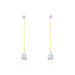 Boucles D'oreilles Pendantes Regane Or Jaune Oxyde De Zirconium - Pendantes Femme | Marc Orian