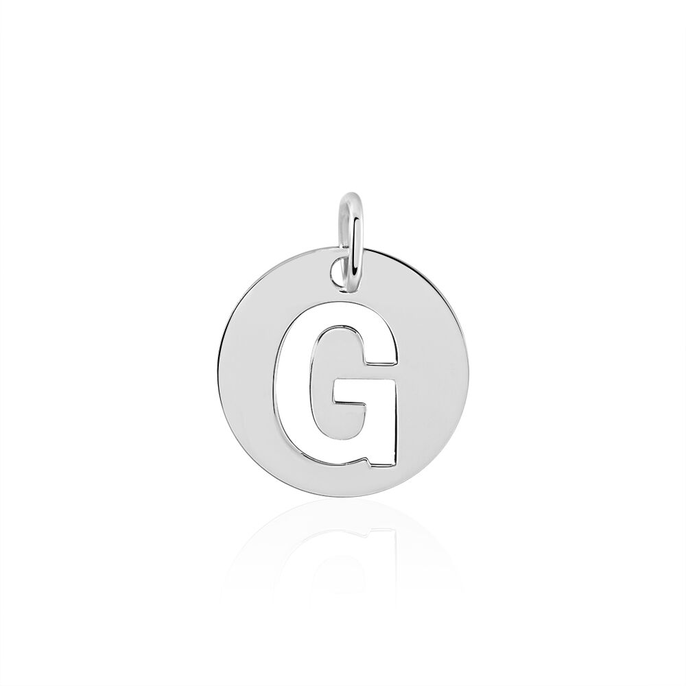 Pendentif Elio G Argent Blanc - Bijoux fantaisie Famille | Marc Orian