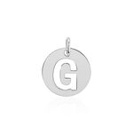 Pendentif Elio G Argent Blanc - Bijoux fantaisie Famille | Marc Orian
