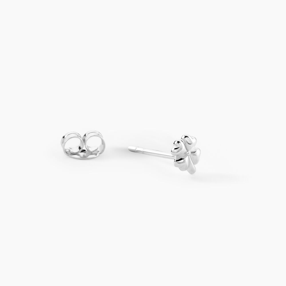 Boucles D'Oreilles Puces Ka&iuml;la Argent Blanc - Puces Femme | Marc Orian