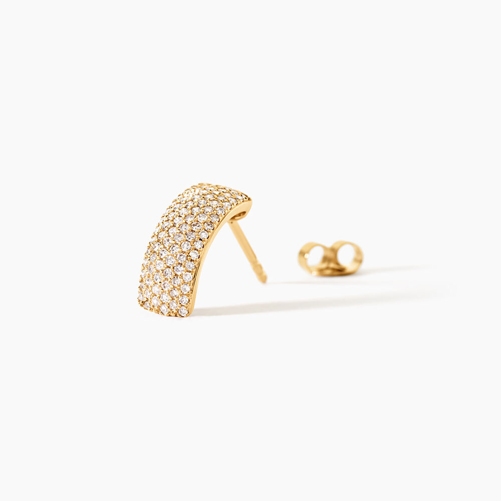 Boucles D'oreilles Puces Charlotte Or Jaune Diamant - Puces Femme | Marc Orian