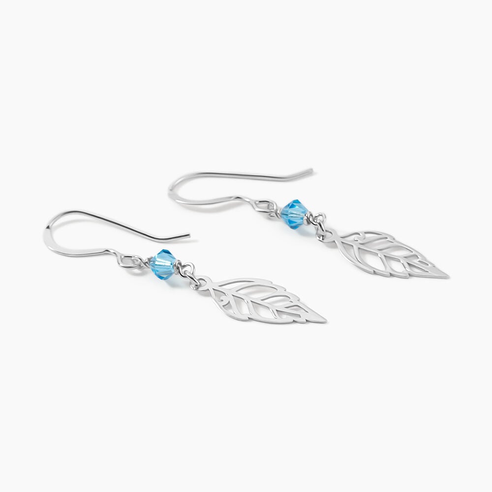 Boucles D'oreilles Pendantes Angelika Argent Blanc Pierre De Synthese - Pendantes Femme | Marc Orian