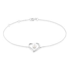 Bracelet Gaven Or Blanc Perle De Culture Oxyde Zirconium - Bracelets chaînes Femme | Marc Orian
