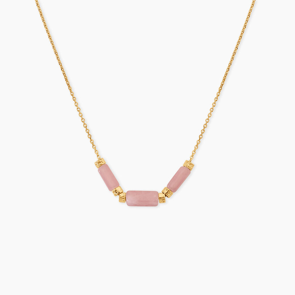 Collier Pierrine Argent Dor&eacute; A L'Or 750/1000 Calcedoine - Colliers avec pierres Femme | Marc Orian