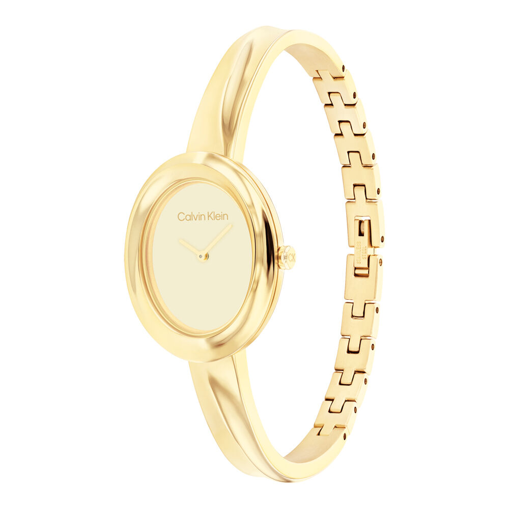 Montre Calvin Klein Twisted Bezel Doré - Montres étanches Femme | Marc Orian