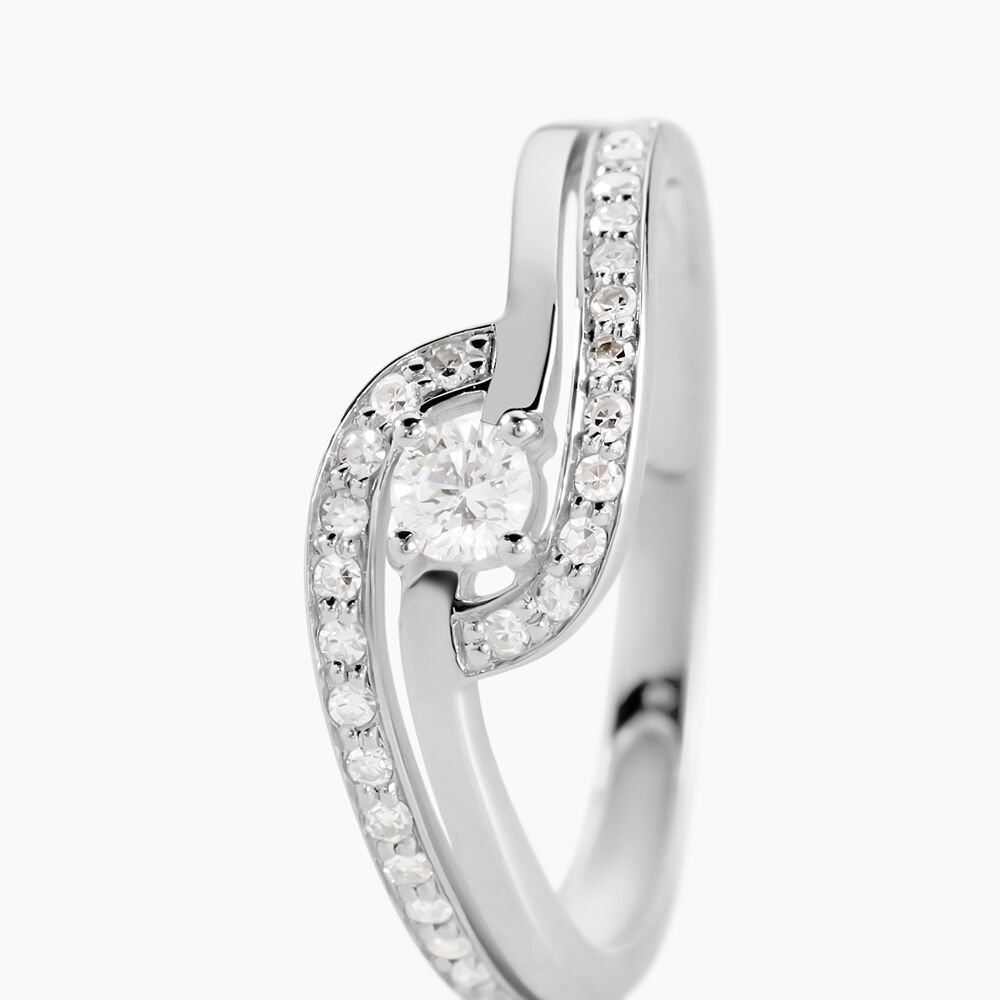 Bague Solitaire Vassilissa Or Blanc Diamant - Solitaires Femme | Marc Orian