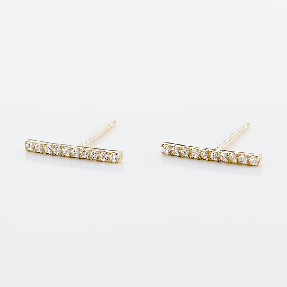 Boucles D'oreilles Pendantes Priscilla Or Jaune Oxyde De Zirconium - Pendantes Femme | Marc Orian