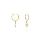 Cr&eacute;oles Or Jaune Arielle Oxyde De Zirconium - Cr&eacute;oles Femme | Marc Orian