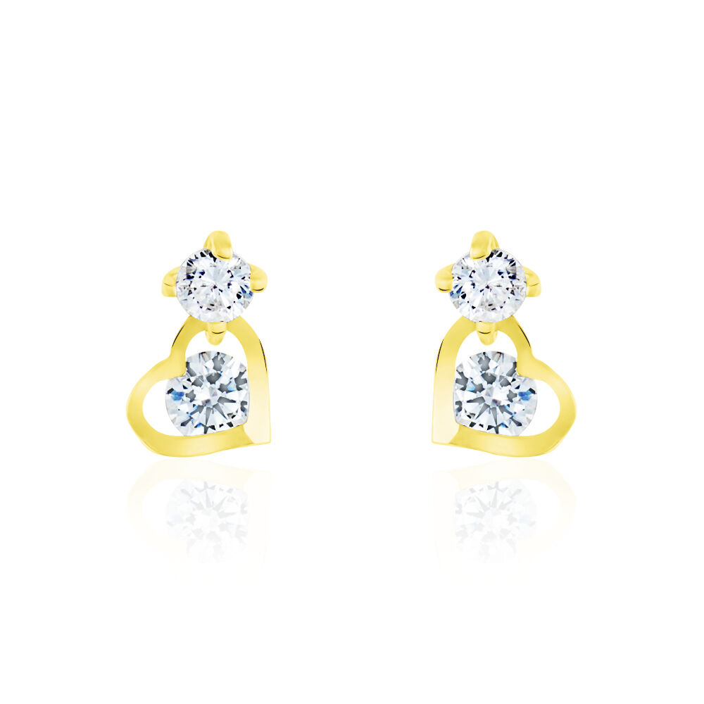 Boucles D'oreilles Pendantes Ludyvine Or Jaune Oxyde De Zirconium - Pendantes Femme | Marc Orian