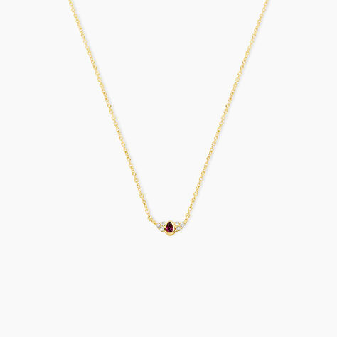 Collier Poem Argent Jaune Rhodolite Oxyde De Zirconium - Colliers avec pierres Femme | Marc Orian
