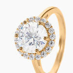 Bague Solitaire Plaqu&eacute; Or Jaune Melva Oxyde De Zirconium - Bijoux fantaisie Femme | Marc Orian