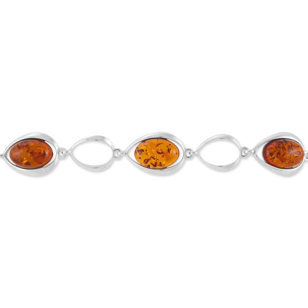Bracelet Argent Blanc Aida Ambre - Bracelets chaînes Femme | Marc Orian