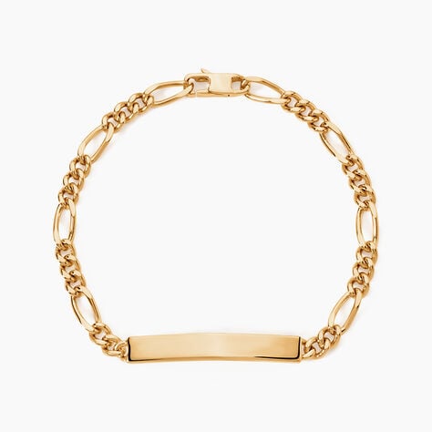 Bracelet Identit&eacute; Plaqu&eacute; Or Jaune Bixente - Gourmettes Homme | Marc Orian