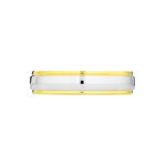 Alliance Miroir Ruban Plat Or Bicolore - Alliances duo Unisex | Marc Orian