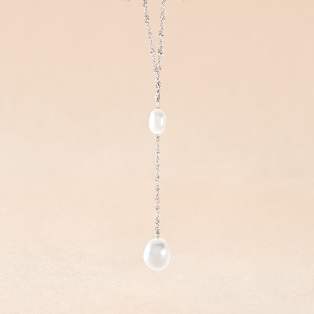Collier Euphoria Argent Blanc Perle De Culture - Colliers avec pierres Femme | Marc Orian