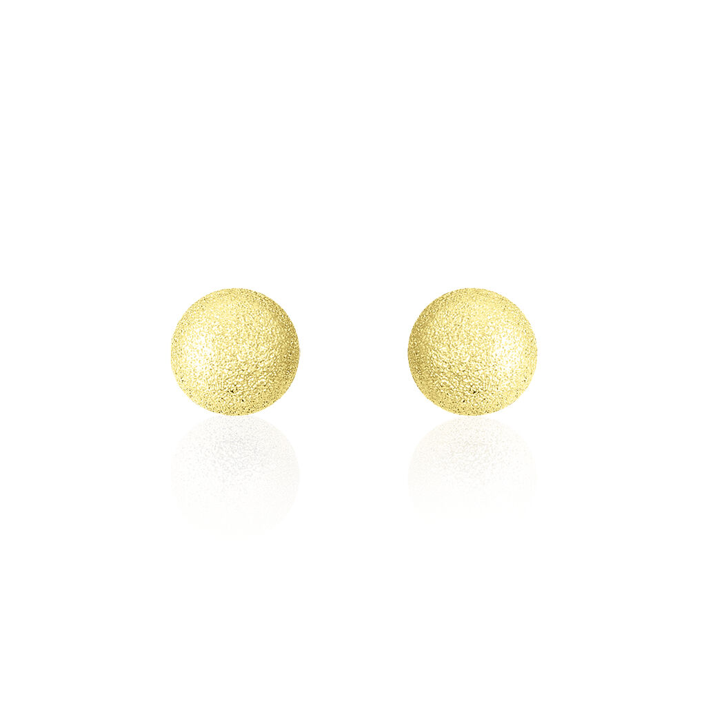 Boucles D'oreilles Puces Fidelia Boule Sablee Or Jaune - Puces Femme | Marc Orian