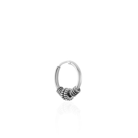 Créole Unitaire Ian Argent Blanc - Piercings d'oreilles Homme | Marc Orian
