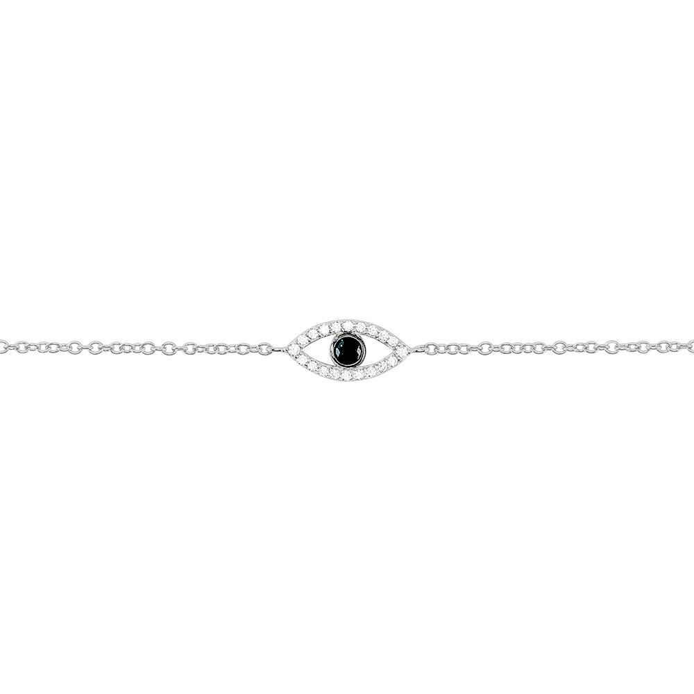 Bracelet Argent Blanc Shemsi Oxyde De Zirconium - Bracelets chaînes Femme | Marc Orian