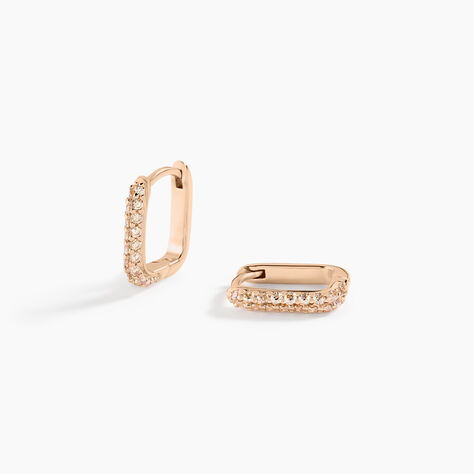 Créoles Aeselya Argent Rose Oxyde De Zirconium - Créoles Femme | Marc Orian
