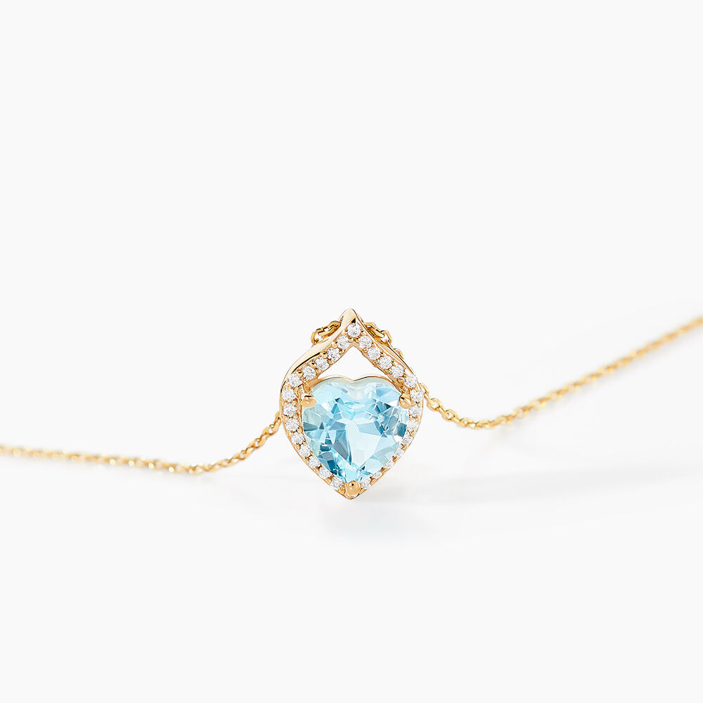 Collier Rosaline Or Jaune Topaze Et Oxyde De Zirconium - Colliers avec pierres Femme | Marc Orian