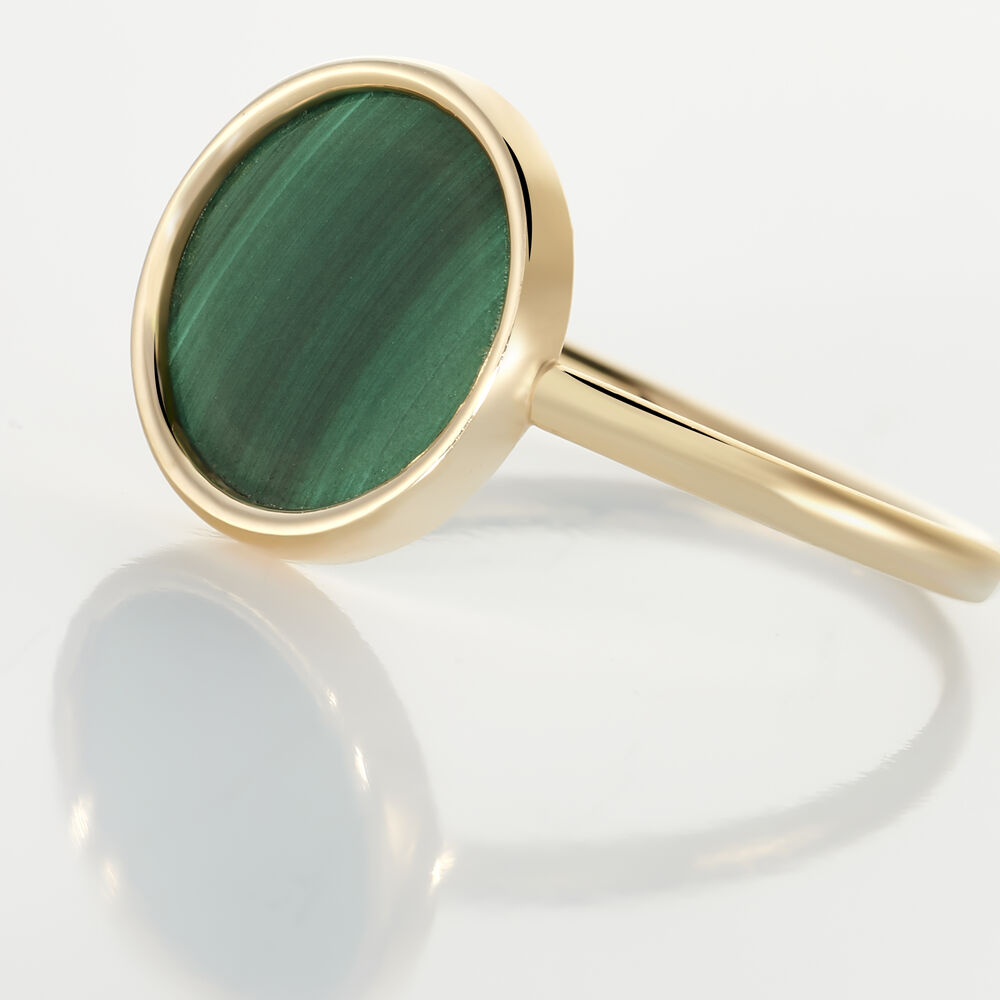Bague Florica Or Jaune Malachite - Bagues de promesse Femme | Marc Orian