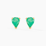 Boucles D'oreilles Puces Or Jaune Pluie D'Eclat Emeraude - Boucles d'oreilles mariage Femme | Marc Orian